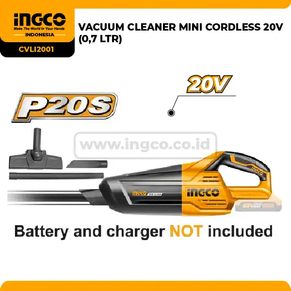 CVLI2001 - (VACUUM CLEANER MINI CORDLESS 20V (0,7 LTR) => CVLI201261)