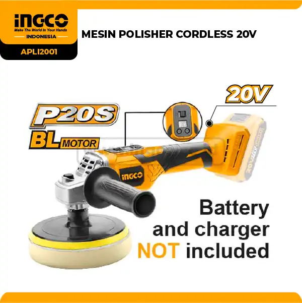 APLI2001 - (MESIN POLISHER CORDLESS 20V => APLI2018)