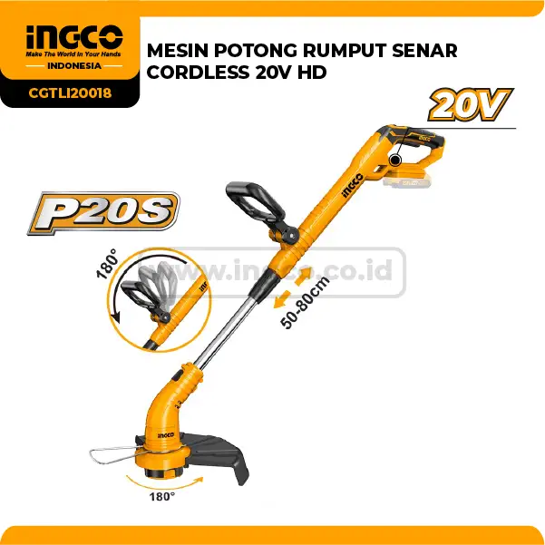 CGTLI20018 - MESIN POTONG RUMPUT SENAR CORDLESS 20V HD